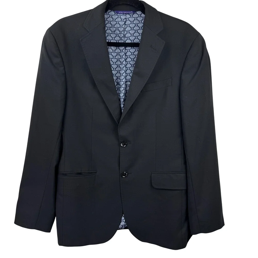 Ted Baker Blazer Mens 38S Black Wool Endurance Jay CT Two Button Professional